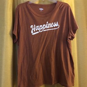 Tan “Happiness” t-shirt